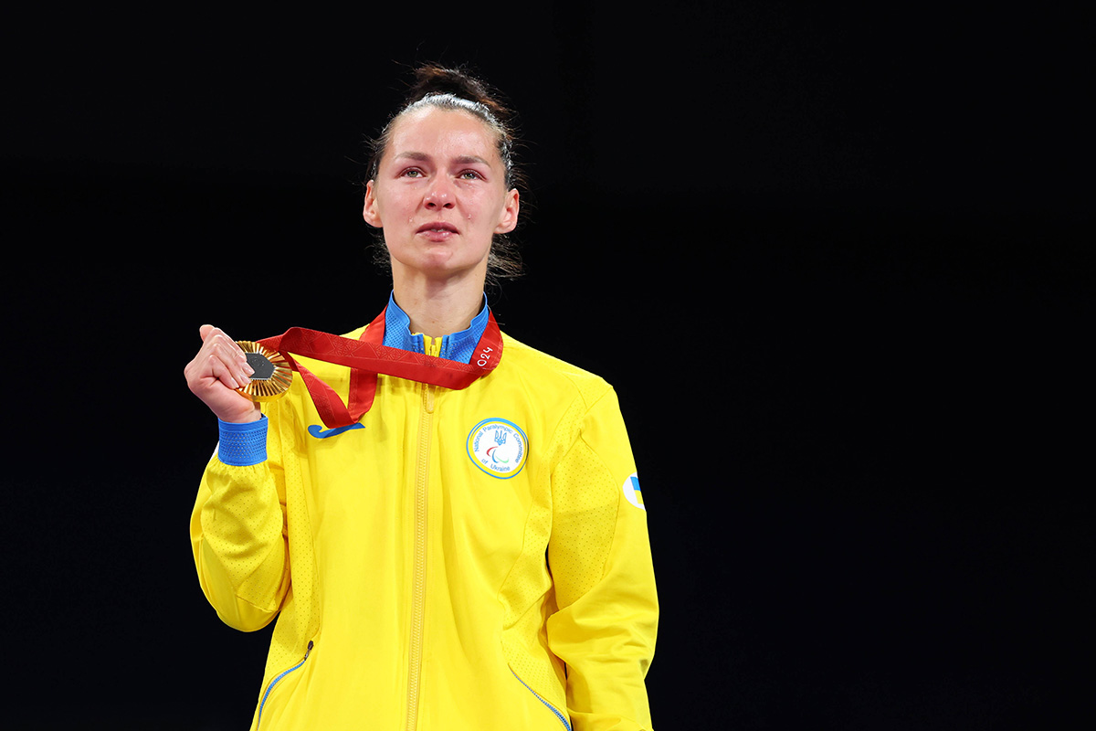 NIKOLAYCHYK Nataliya (UKR), SEPTEMBER 5, 2024 - Judo : Women s -48kg J1 Medal Ceremony during the Paris 2024 Paralympic Games at Champ de Mars Arena in Paris, France.