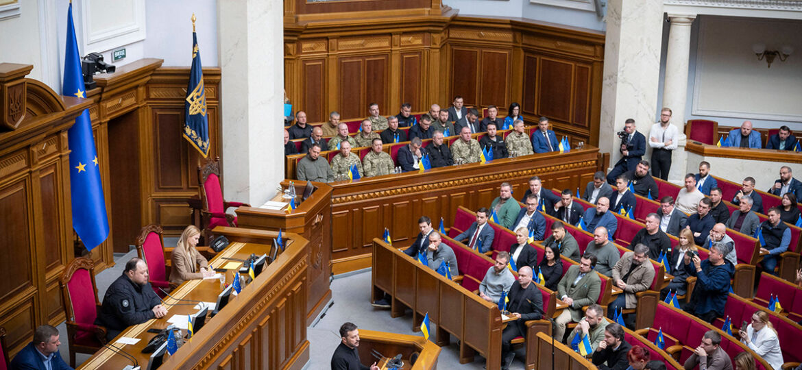 Der ukrainische Präsident Wolodymyr Selenskyj in der Werchowna Rada