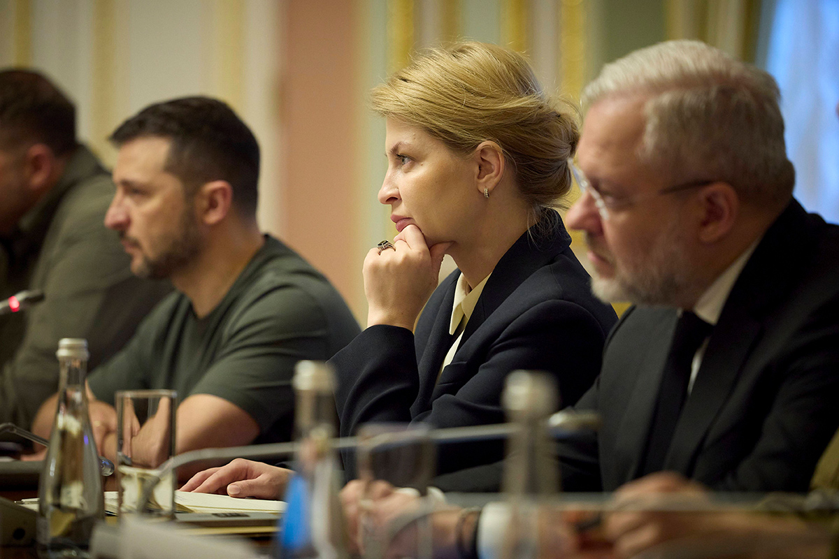Wolodymyr Selenskyj, Olha Stefanishyna, Herman Haluschtschenko