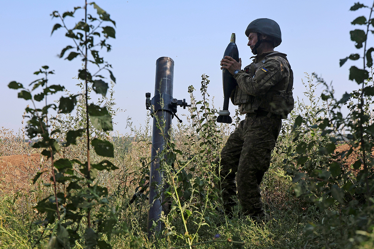 Soldat der 13. Khartiia-Brigade